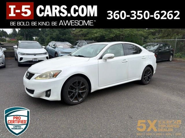 2011 Lexus IS 250 in Starfire Pearl — front three-quarter view